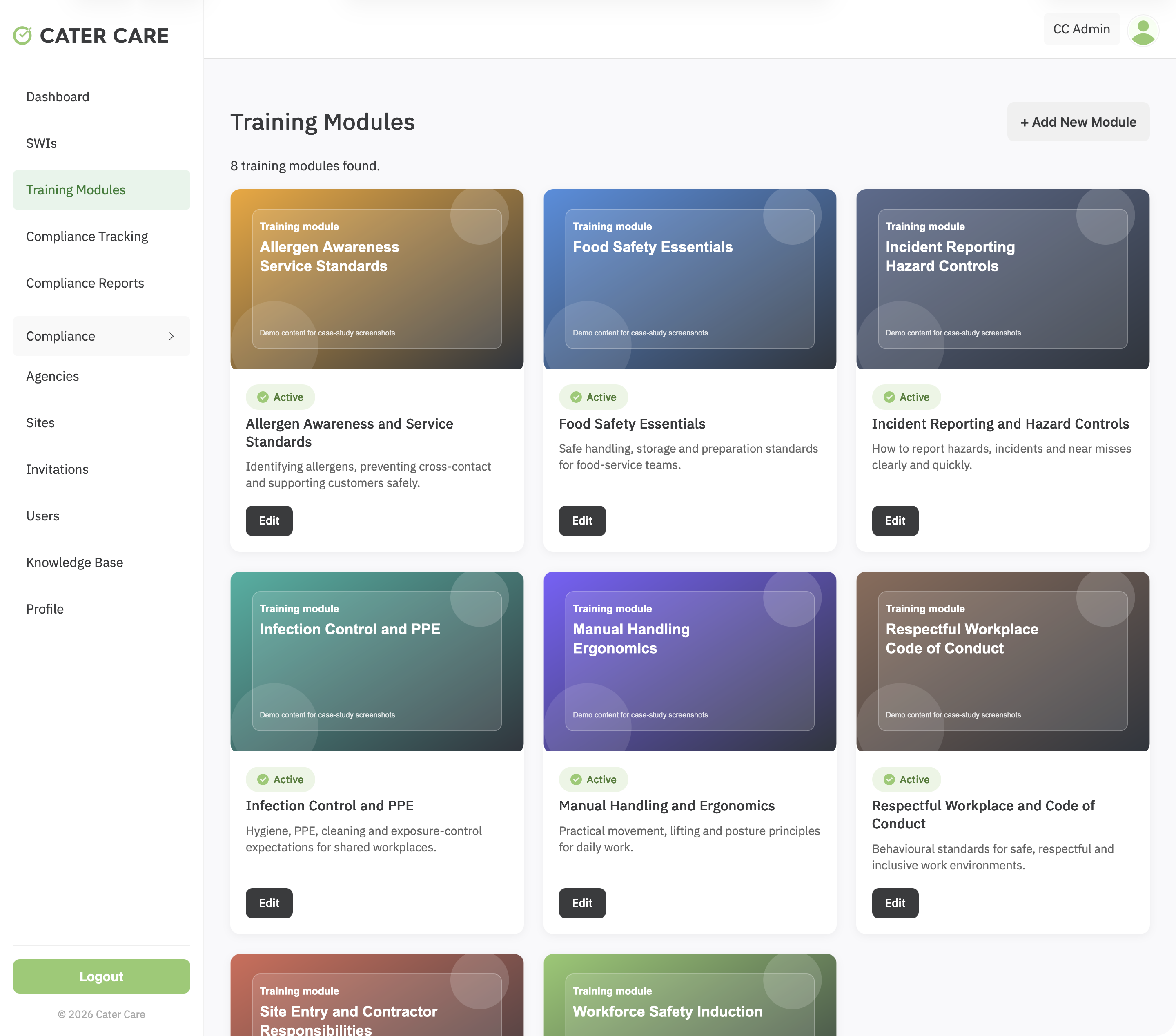 Training module library