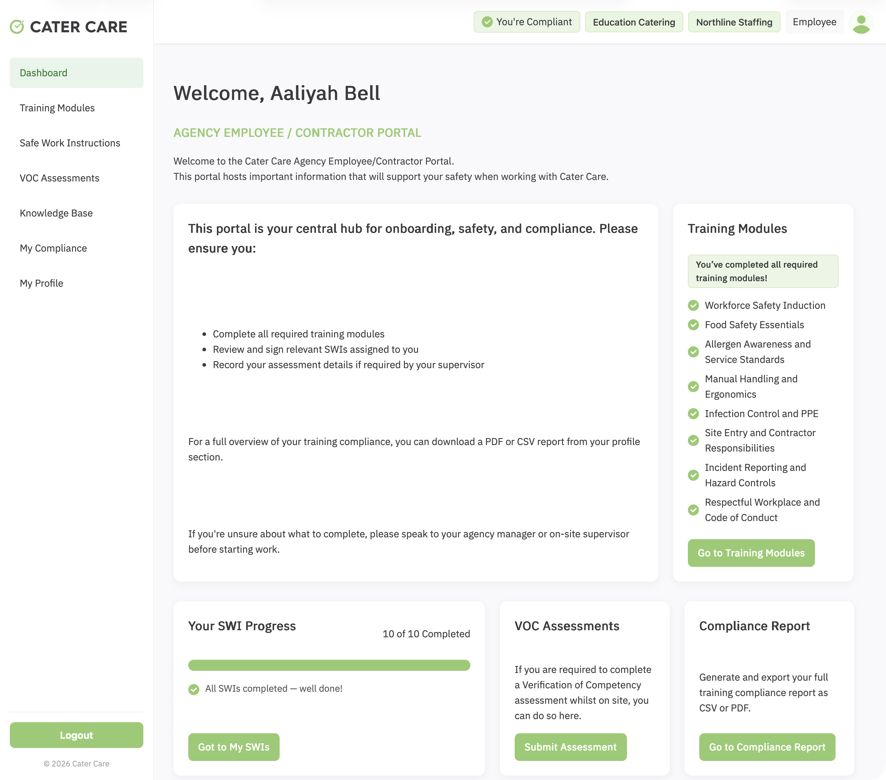 Employee dashboard