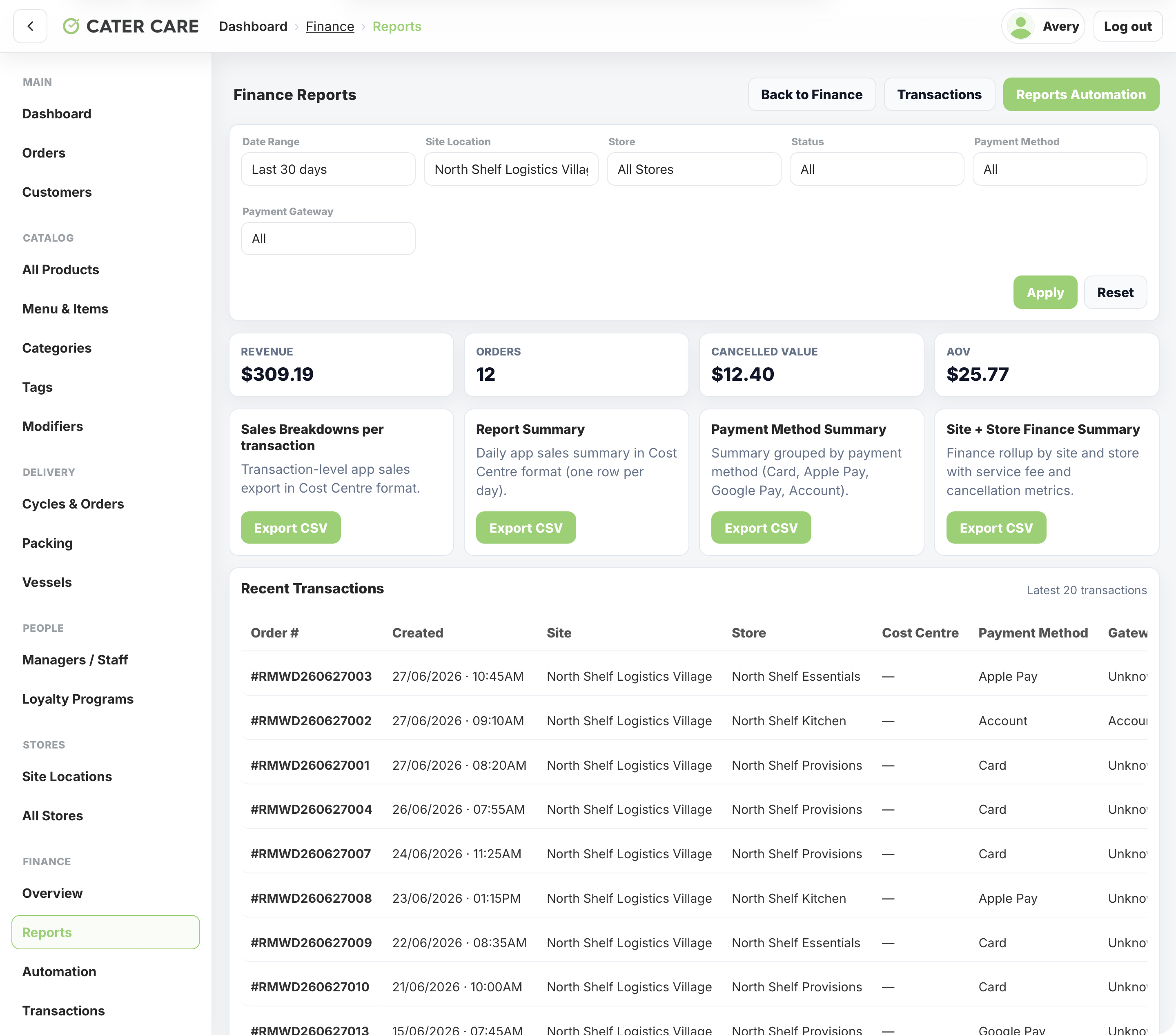 Report builder and preview