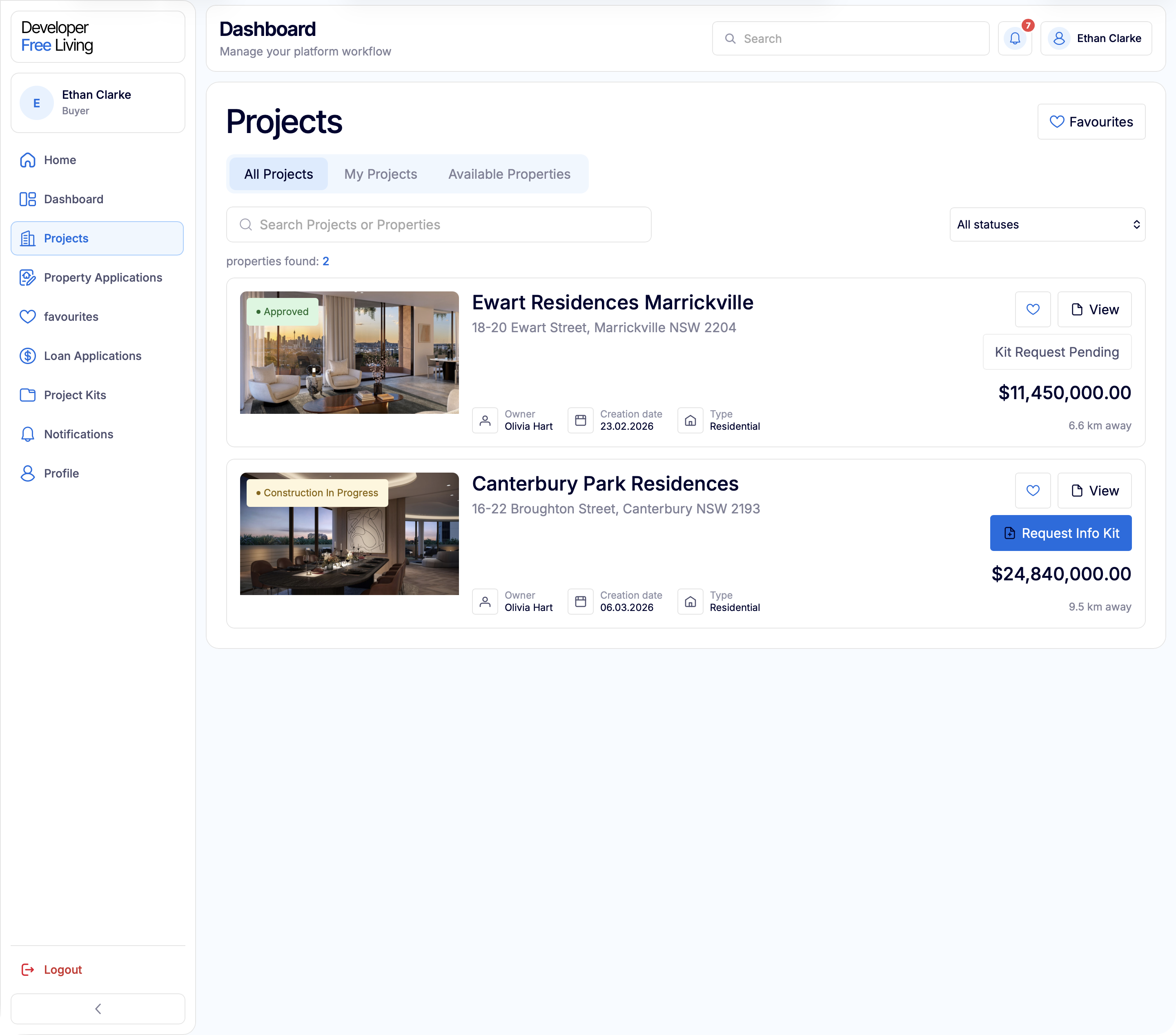 Buyer projects