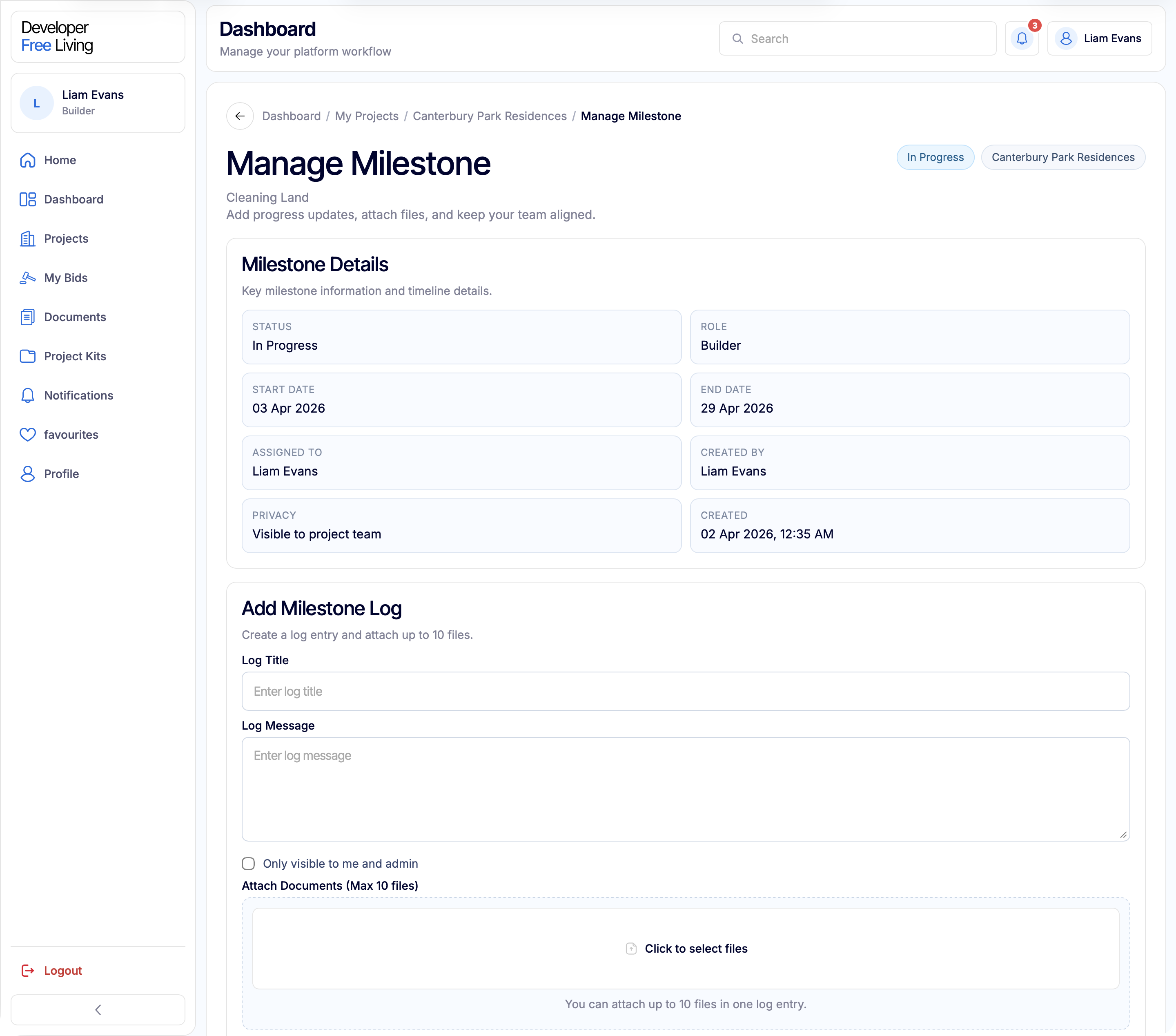 Milestone management