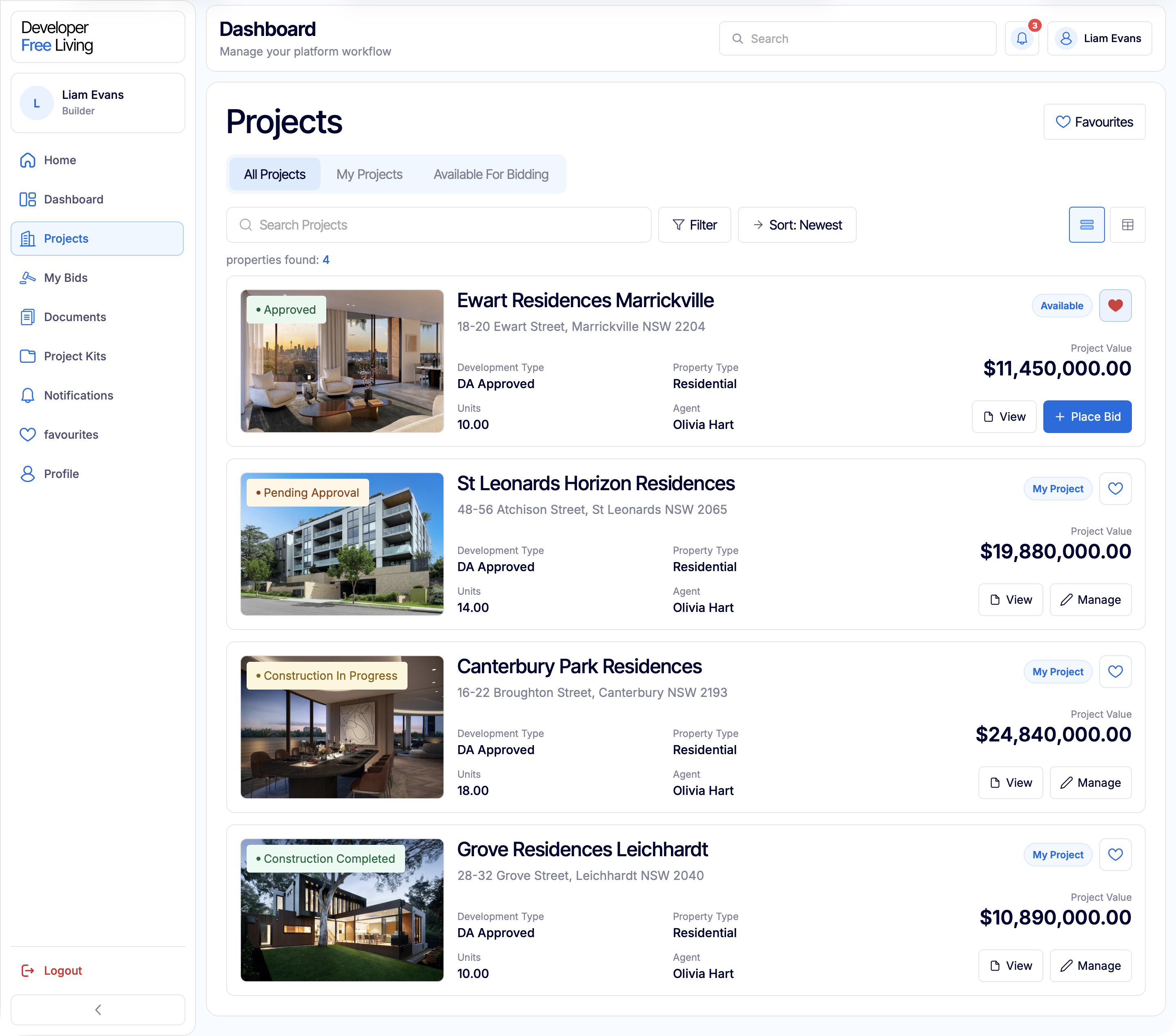 Stakeholder my projects