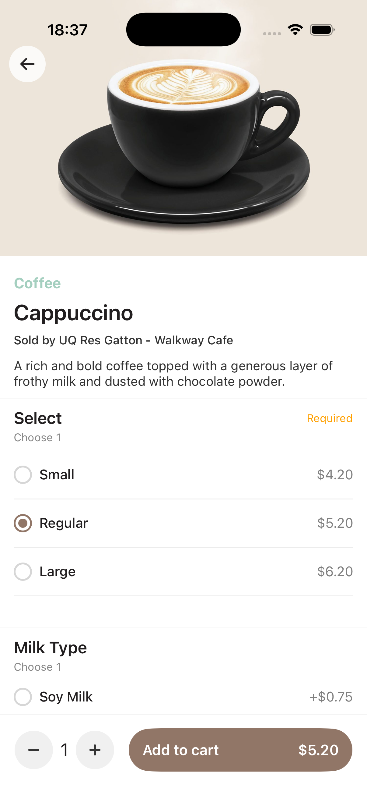 Cappuccino product detail