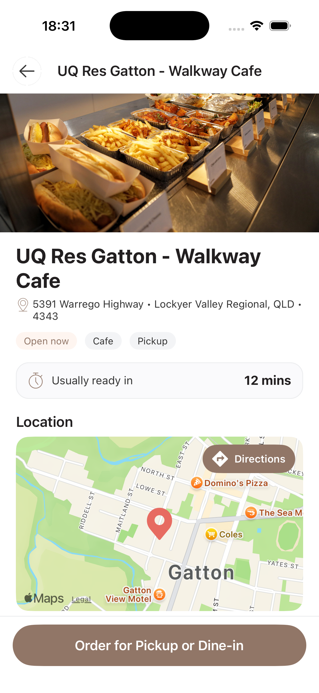 Walkway Cafe store