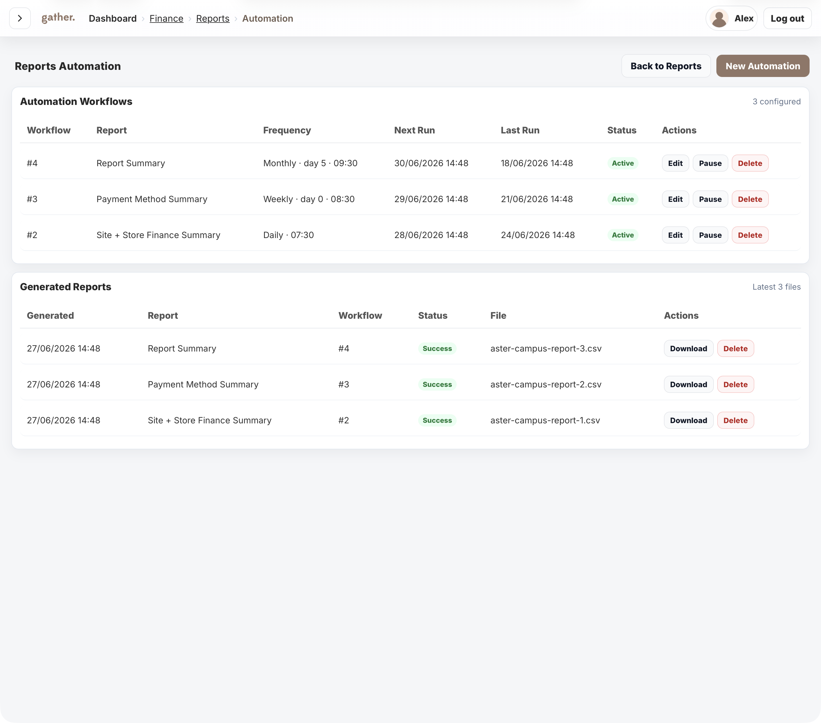 Report automation