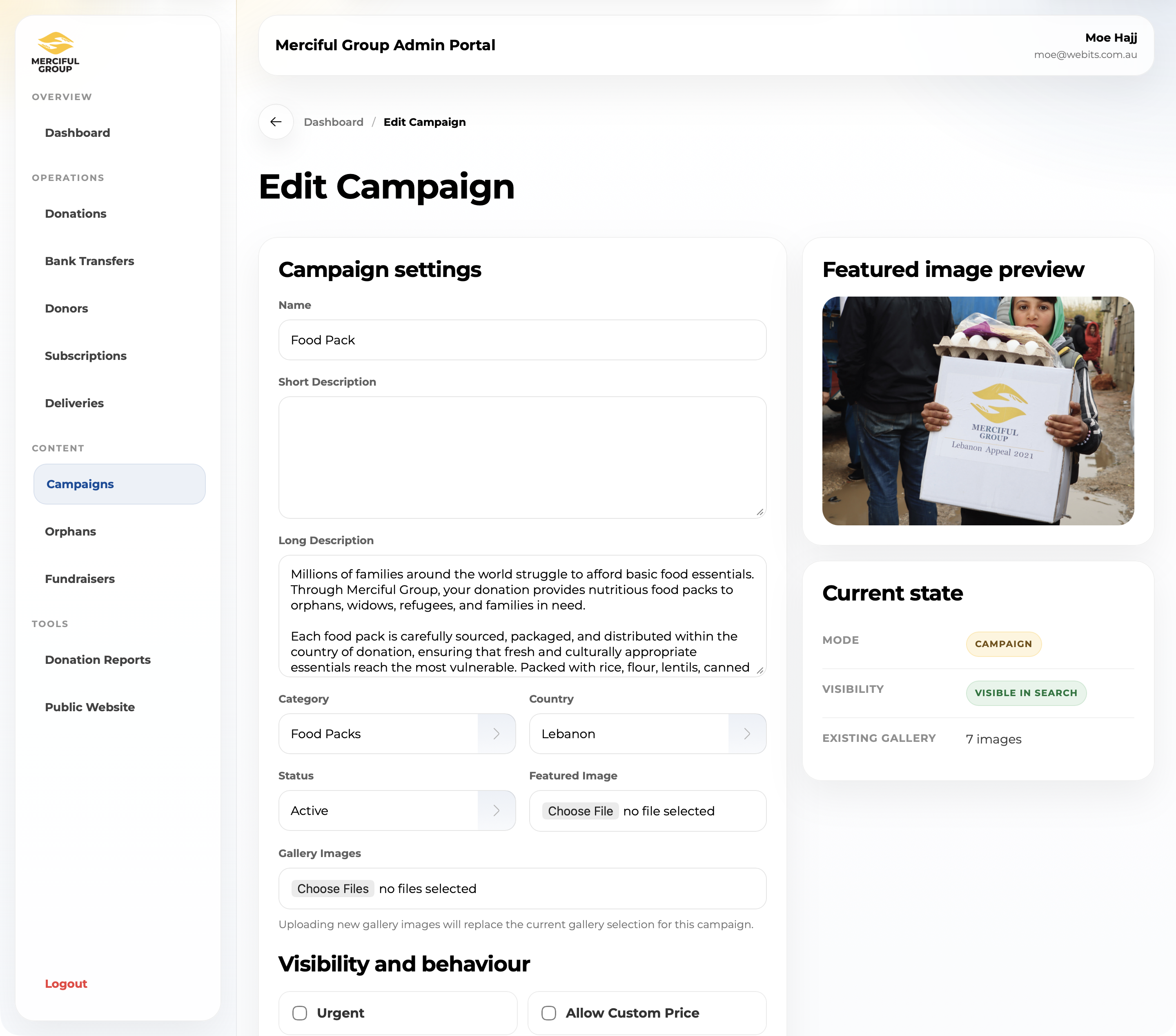Campaign edit