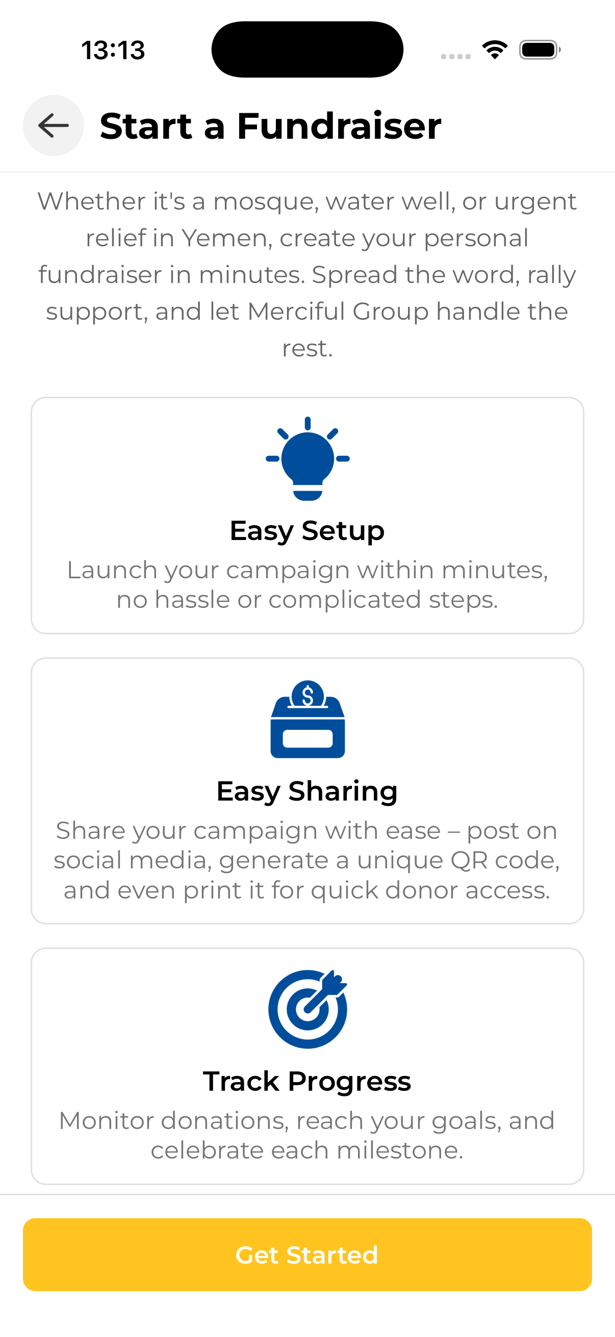 Start a fundraiser