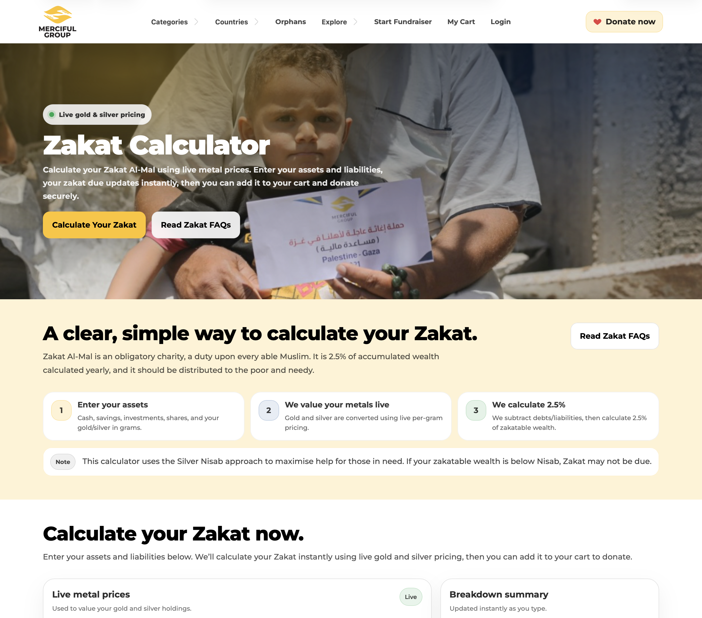 Zakat calculator hero