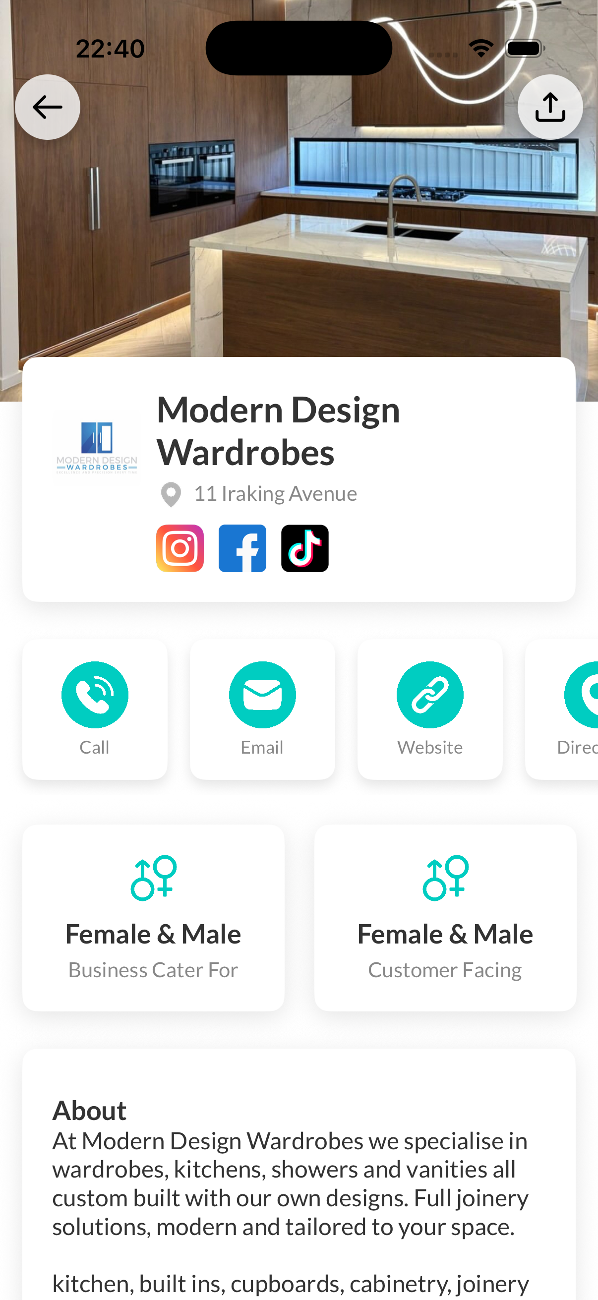 App listing detail