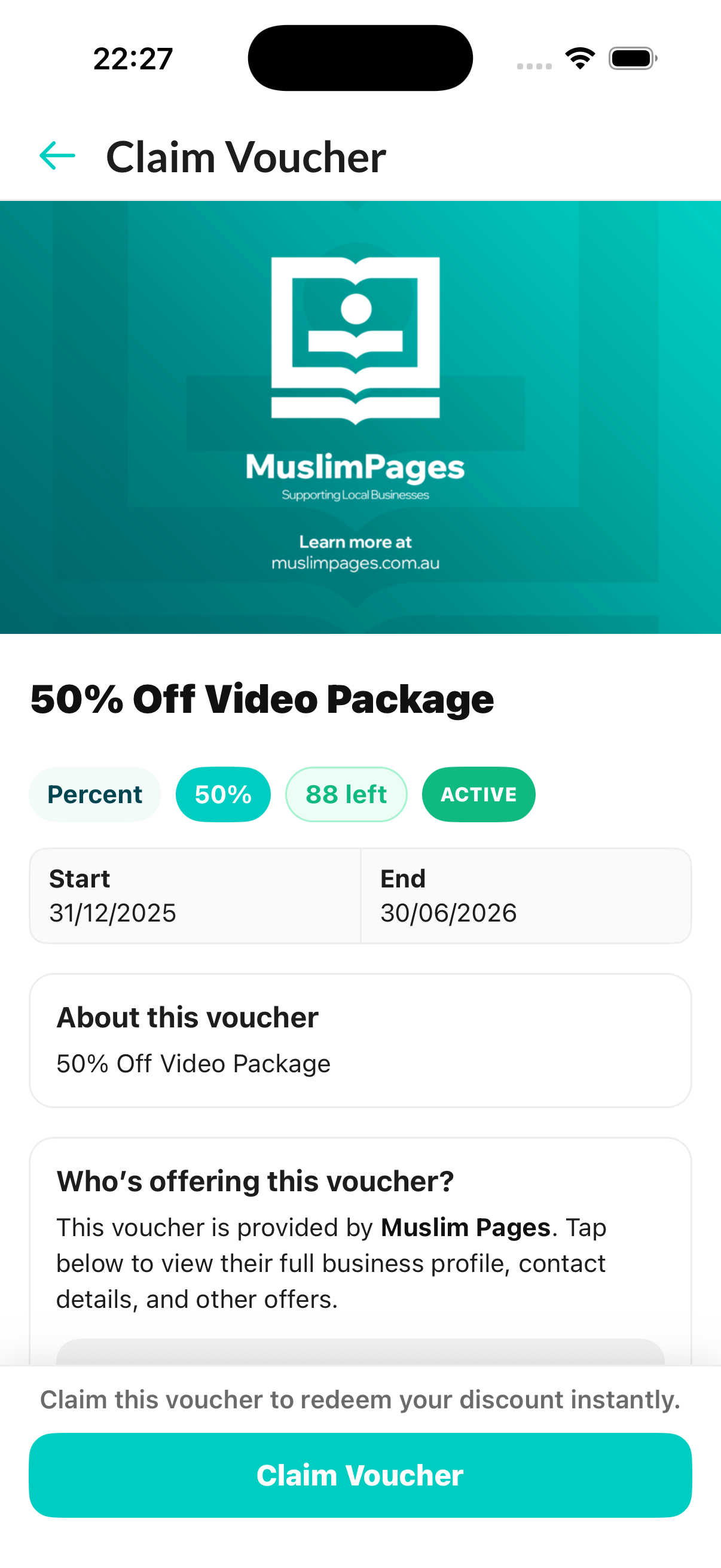 App voucher detail