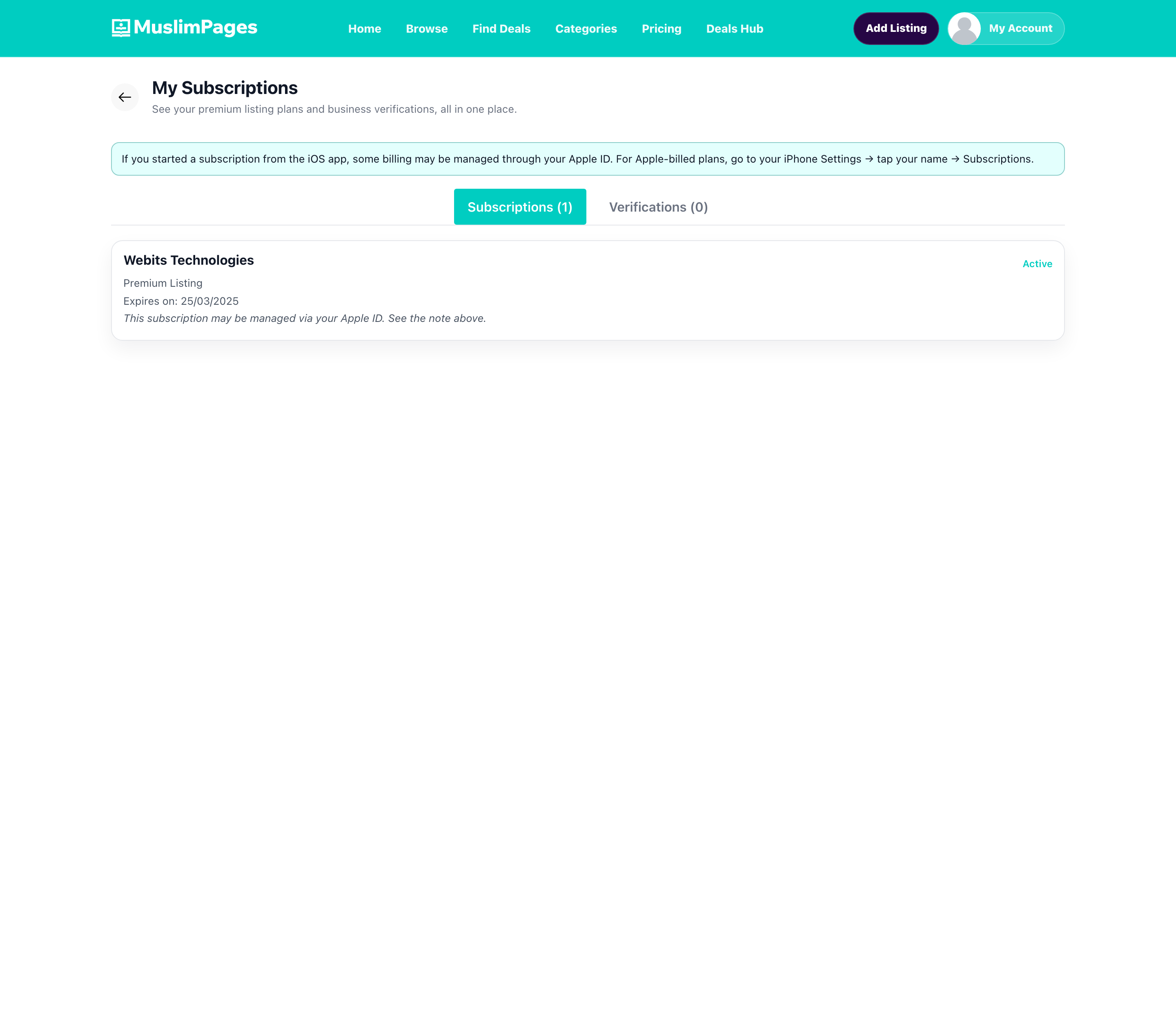 Subscription overview