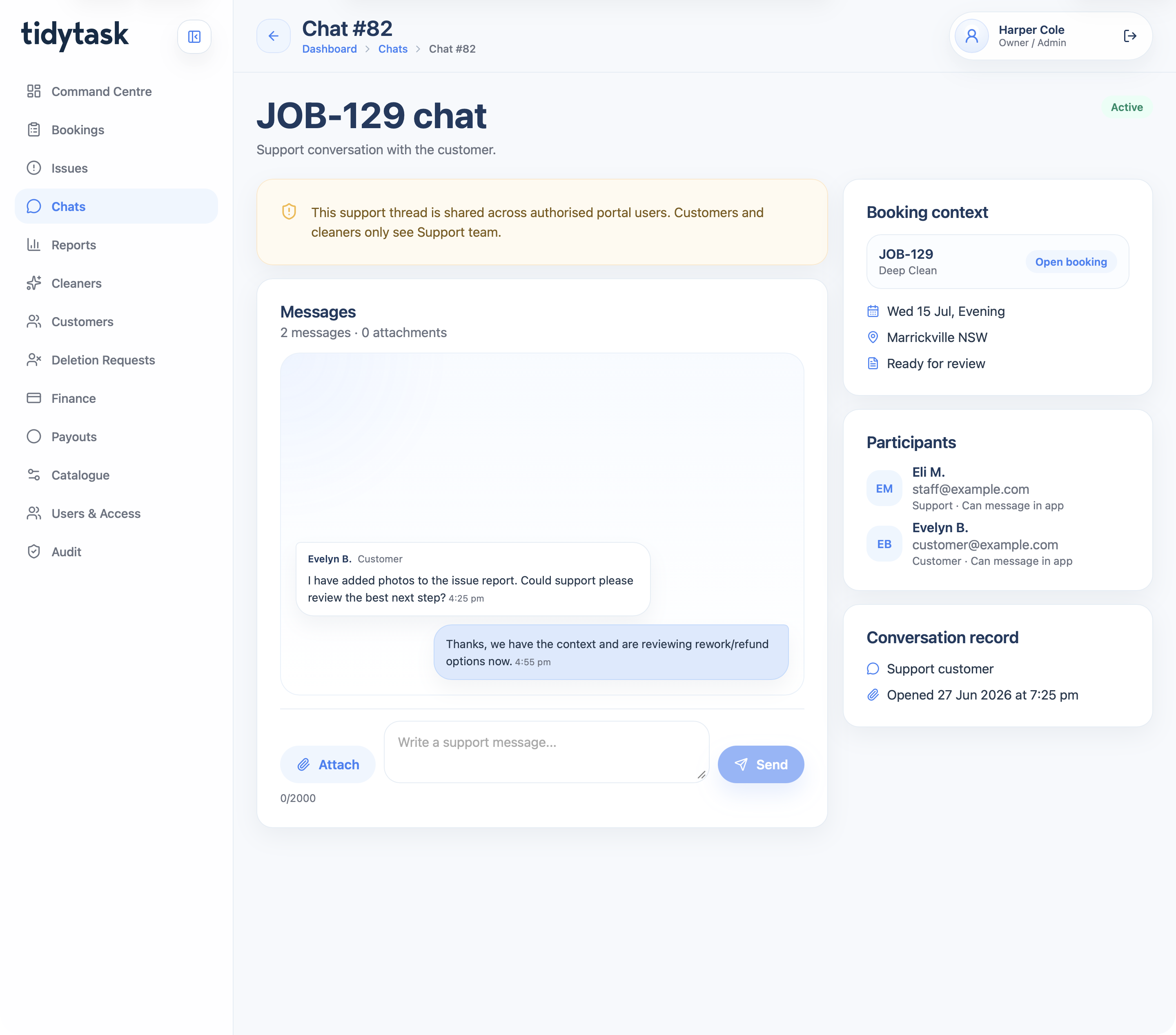 Chat detail