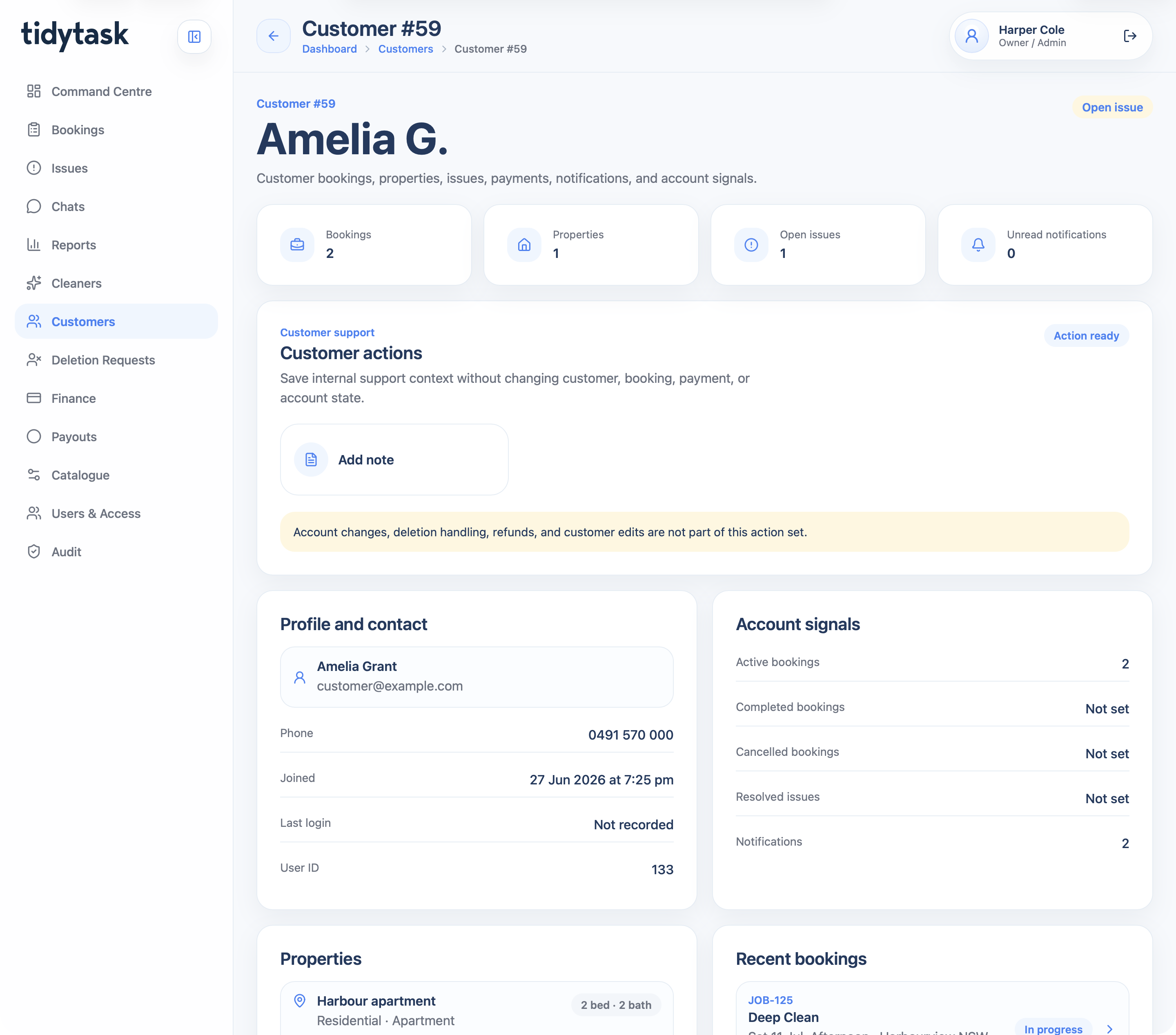 Customer detail