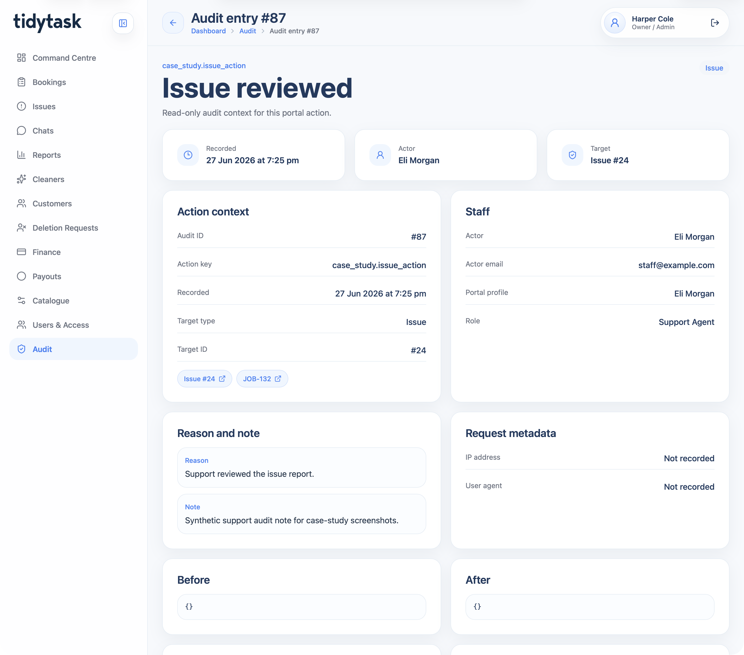 Audit detail