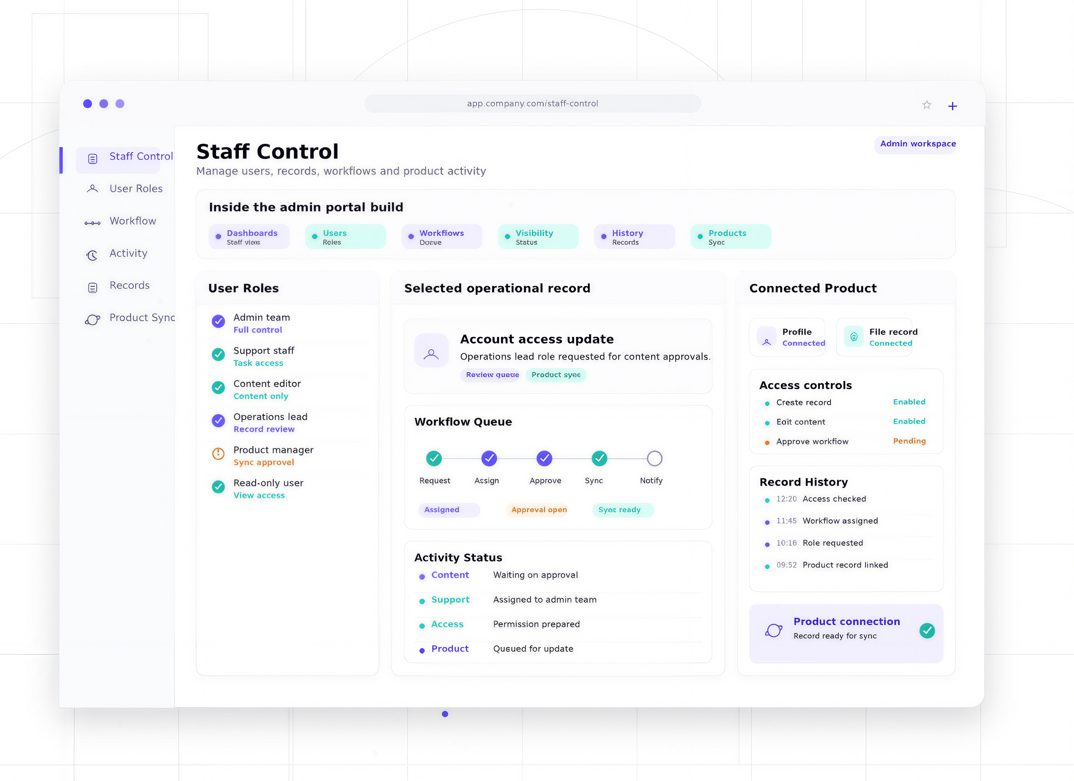 Admin Portal Development