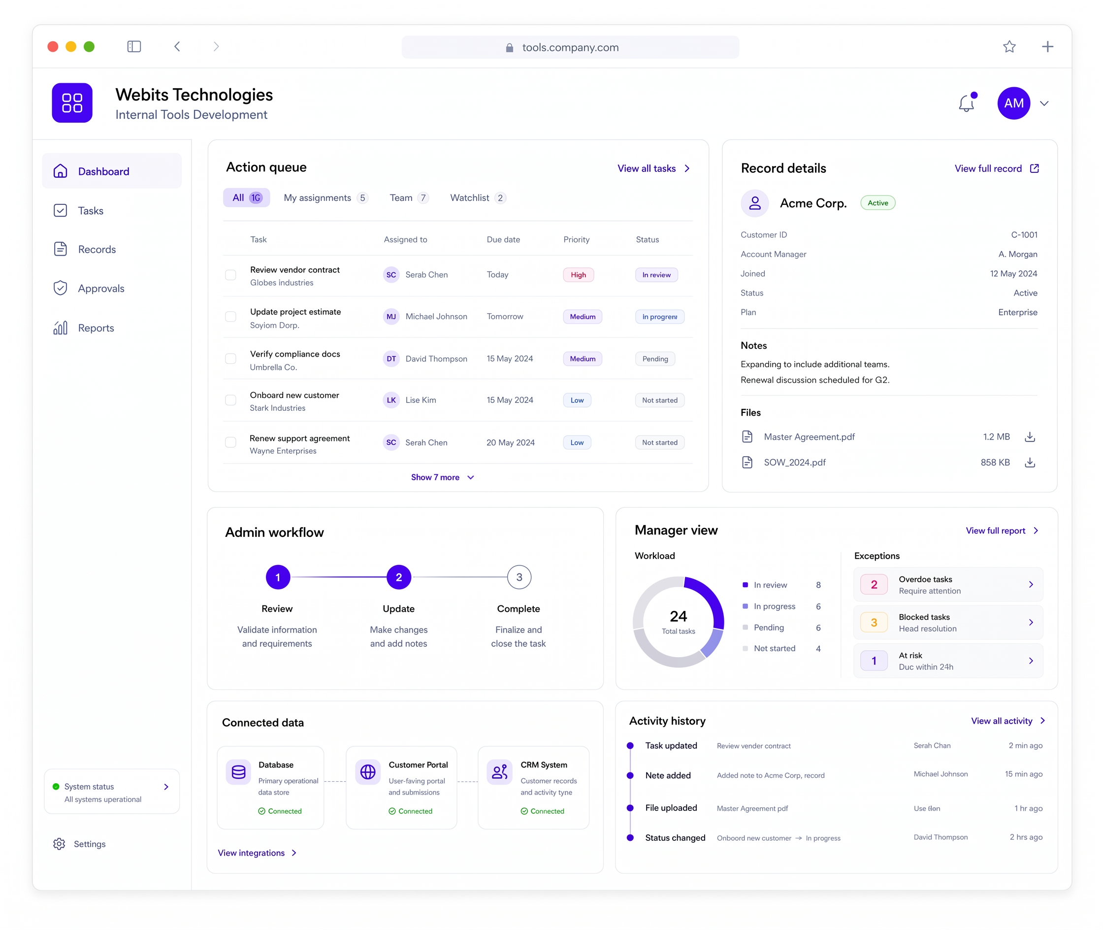 Internal Tools Development